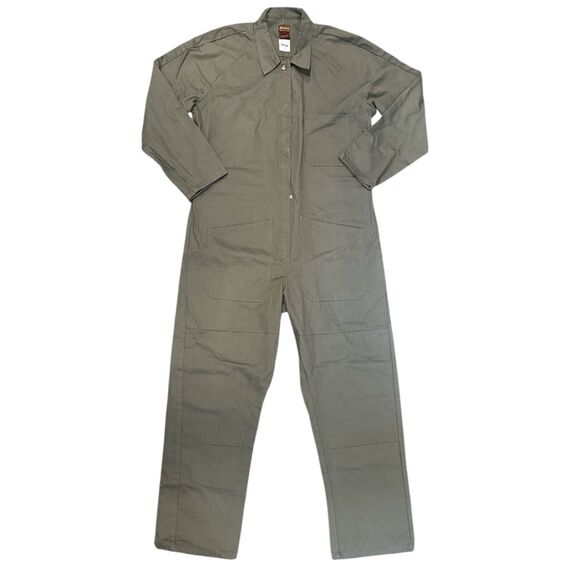 Gamine Workwear x Dickies Womens Miles Coveralls Size L 30”Inseam USA Made Olive - Picture 2 of 14